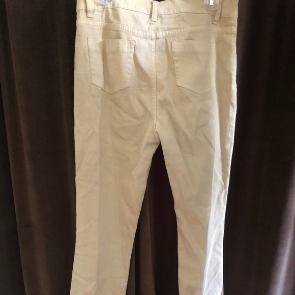 Diane Gilman Denim pant w/diamond beadwork pattern - Picture 2 of 4